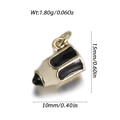 Black and white enamel pencil charm in gold-plated copper for DIY jewelry making - Black Pencil Shape (YSN217-04)
