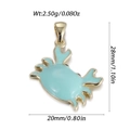 Cute light blue crab pendant with gold plating and enamel finish for DIY jewelry - Light Blue Crab Shape (YSN217-12)