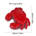 Pendentif crabe rouge émaillé avec anneau doré pour bijoux DIY de 40mm - Crabe Rouge (YSN230-12)