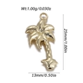 Golden palm tree charm pendant in metal with specific weight and dimension details - Gold Palm Tree Pendant