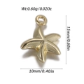 Mini pendentif étoile de mer doré pour création de bijoux avec finition polie - Pendentif Étoile de Mer Doré