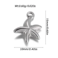 Mini pendentif étoile de mer argenté, hauteur 15 mm, fourniture pour bijoux faits main - Pendentif Étoile de Mer Argenté