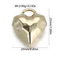 Pendentif cœur doré irrégulier avec texture froissée dimensions 25mm et poids 3,9g - Pendentif Coeur Géométrique Doré