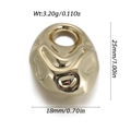 Pendentif cœur doré avec finition lave texturée, mesurant 25 mm de haut et 18 mm de large - Pendentif Organique Irrégulier Doré