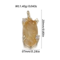 Ovaler gelber Natursteinanhänger mit goldenem Sterninlay und Zirkonia-Details - Ovaler Gelber Sternenstil (YSN227-15)
