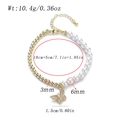 Size chart for pearl bracelet with gold butterfly pendant and adjustable chain - Butterfly Pendant Patchwork Bracelet (EDN-15)