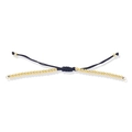 Minimalistisches handgeflochtenes Armband mit verstellbaren Goldperlen und schwarzer Schnur - Goldperlen Schwarze Schnur (SL-74-C)