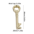 Golden metal key pendant charm with weight and size specifications for DIY jewelry - Golden Retro Key Shape Pendant (YSN239-01)