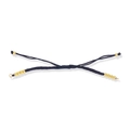 Verstellbares dunkelblaues geflochtenes Armband mit Goldperlen und Gleitknotenverschluss - Dunkelblau (SL-74-B)
