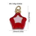 Mini pendentif étoile avec émail rose et rouge pour création de bijoux DIY - Étoile Rouge et Rose (YSN232-17)