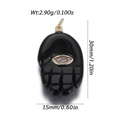 Hamsa hand black agate pendant with golden bezel gemstone measuring 30mm by 15mm - Black Hamsa Hand Style (YSN226-01)