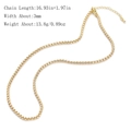 Χρυσό κολιέ 18K box chain με ρυθμιζόμενη επέκταση και πλάτος 3mm για γυναίκες - Αλυσίδα Κουτί (YJXL-6-E)