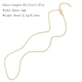 Goldene 1mm Perlenkette mit verstellbarer Länge und 18K Gold-Farbkonservierung - Feine Kugelkette (YJXL-6-H)