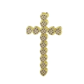 Luxuriöser goldener Kreuzanhänger aus elf Herzmodulen mit lila Zirkonia-Besatz - Gold Herz Kreuz Mit Violetten Steinen (02)