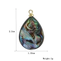 Pendentif en nacre goutte d'eau de 2,2cm sur 1,33cm avec fermoir doré pesant 1g seulement - Pendentif Goutte d'Eau en Coquille d'Abalone (09)
