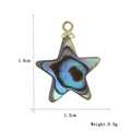 Détail du pendentif étoile en nacre irisante avec dimensions 1,6cm par 1,3cm - Pendentif Étoile à Cinq Branches en Coquille (10)