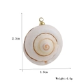 Détail d'un pendentif en coquillage avec anneau doré, 2,3 cm de haut et 4,4 g - Pendentif Coquillage Spirale Naturel (11)