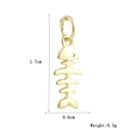 Vue détaillée du pendentif arête de poisson plaqué or 18k avec mesures de 1,7 cm - Accessoire d'Arête de Poisson Exquis (13)