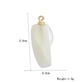 Vue détaillée du pendentif en nacre avec anneau doré, hauteur 2,0 cm et poids 1,5 g - Pendentif Nacre Irrégulier (15)