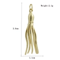 Polished 18k gold plated octopus pendant with dimensions of 3.9cm height and 2.1g weight - Gold Octopus (22)