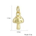 Pendentif champignon en or 18k poli dimensions 1,2 cm de haut et 0,6 cm de large - Accessoire Champignon en Or Poli (21)