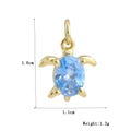Détails du pendentif tortue 1,6cm par 1,1cm avec pierre bleue et finition dorée élégante - Pendentif Tortue avec Gemme Bleue (23)