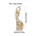 Pendentif girafe doré en métal poli pour la création de bijoux artisanaux - Breloque Girafe Brillante (35)