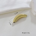 Details zur 5,3 cm langen, 18k vergoldeten unregelmäßigen Abstandsperle für Schmuckbau - Gebogenes Rohr-Zubehör (25)