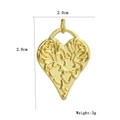 Detail view of heart pendant with embossed vine texture and 2.0x2.8cm size markings - Abstract Pattern Heart Style (11)