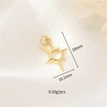 Pendentif étoile de mer miniature plaqué or 18 carats, dimensions 18x10.1mm et 0.33g - Octogramme de Haute Lumière Exquis (41)