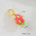 Macro shot of a pitaya pendant showing 1.5cm length and 0.6cm width dimensions - Pink Dragon Fruit