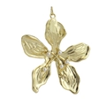 Pendente a fiore dorato con trama lavica e perle per collane e gioielli fai da te - Stile Fiore di Lava con Perle Bianche