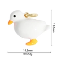 Cute bird-shaped copper enamel pendant charm for DIY bracelets and necklaces, 12mm - Bird Glazed Shape Style (22)