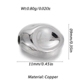 Unregelmäßige silberne Kiesel-Abstandshalter aus Kupfer für DIY-Schmuck 11mm x 9mm - Unregelmäßiger Bohnen-Stil (12)