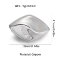 Unregelmäßige versilberte Kupferperle für die Schmuckherstellung, 18mm x 11mm Größe - Unregelmäßiger Diamanten-Stil (13)