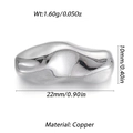 Unregelmäßige versilberte Messingperle 22x10mm 1,60g für DIY Schmuckzubehör Accessoire - Unregelmäßiger Kiesel-Stil (15)