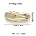 Unregelmäßige 18k vergoldete Messingperle für DIY-Schmuckherstellung und Design - Unregelmäßiger Kiesel-Stil (16)