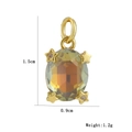 Detail view of evil eye zircon pendant showing 1.5cm height and 0.9cm width measurements - Light Purple Oval Rhinestone Pendant (12)