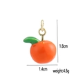 Détail du pendentif orange plaqué or 18 carats avec dimensions de 1,8 cm pour bijoux - 02-Orange