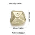 Unregelmäßige strukturierte 18k vergoldete Kupferperle, Maße 10mm x 8mm, 0,6g Gewicht - Kleine Unregelmäßige Perle (19)