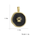 Macro view of 18k gold plated camera heart pendant with dimensions 1.9cm by 1.4cm - Pet Paw Print Style (9)