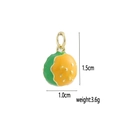 Détail du pendentif pomme plaqué or 18k avec dimensions de 1,5 cm par 1,0 cm - 05-Mélange Vert Orange