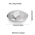 Unregelmäßige silberfarbene Kupferperle für DIY-Schmuckherstellung in 15mm Größe - Unregelmäßiger Kiesel/Bohne (22)