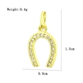 Détails du pendentif fer à cheval de 1.5cm plaqué or avec incrustation de zircon - Style Petit Fer à Cheval (11)