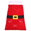 Sacco regalo di Babbo Natale in velluto con cintura e ricamo festivo HO HO HO - Stile Cintura