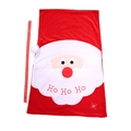 Grande sacchetto regalo di Natale in velluto rosso con ricamo Babbo Natale e nastro - Stile Babbo Natale
