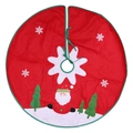 Roter Weihnachtsbaumrock mit Weihnachtsmann und Schneeflocken-Stickerei-Dekor - Weihnachtsmann