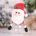 Barattolo di caramelle Babbo Natale con peluche e base trasparente per regali di Natale - Babbo Natale