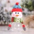 Barattolo caramelle pupazzo di neve di Natale con cappello blu e contenitore - Stile Pinguino