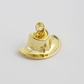 Pendentif chapeau de cowboy doré avec étoile et placage en or 18 carats pour bijoux - Chapeau de cowboy